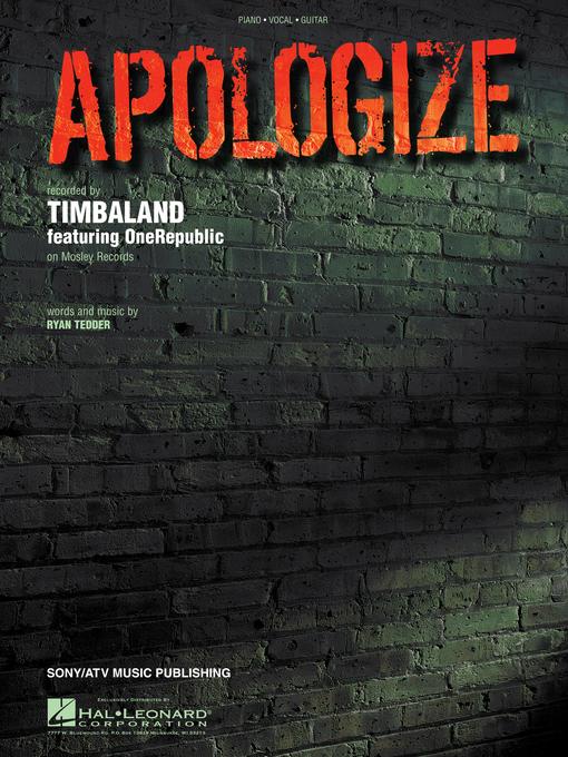 Title details for Apologize Sheet Music by Timbaland - Available